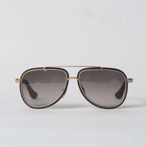 Chrome Hearts Glasses Sunglasses PREYANK MATTE BLACKMATTE GOLD PLATEDWOOD EBONY WALNUT 1