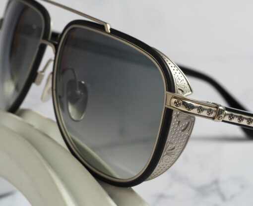 Chrome Hearts Glasses Sunglasses PREYANK MATTE BLACKMATTE SILVER 1