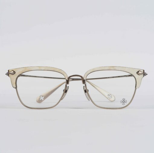 Chrome Hearts Glasses Sunglasses SLUNTRADICTION 52 WHITE EBONY WOODANTIQUE SILVER 4