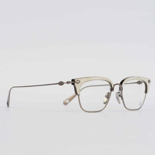 Chrome Hearts Glasses Sunglasses SLUNTRADICTION 52 WHITE EBONY WOODANTIQUE SILVER 5
