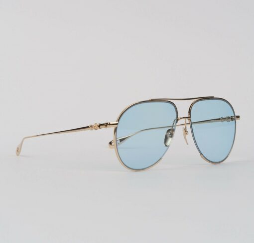 Chrome Hearts Glasses Sunglasses STEPPIN BLU BLUEGOLD PLATED 1