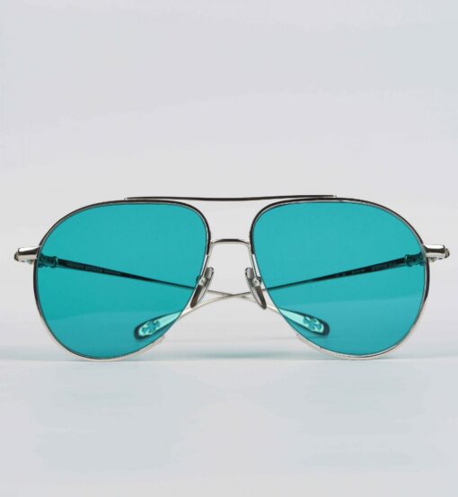 Chrome Hearts Glasses Sunglasses STEPPIN BLU SHINY SILVERAQUA MARINE 4
