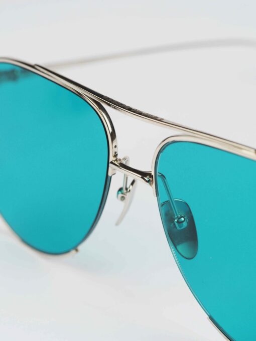 Chrome Hearts Glasses Sunglasses STEPPIN BLU SHINY SILVERAQUA MARINE 6
