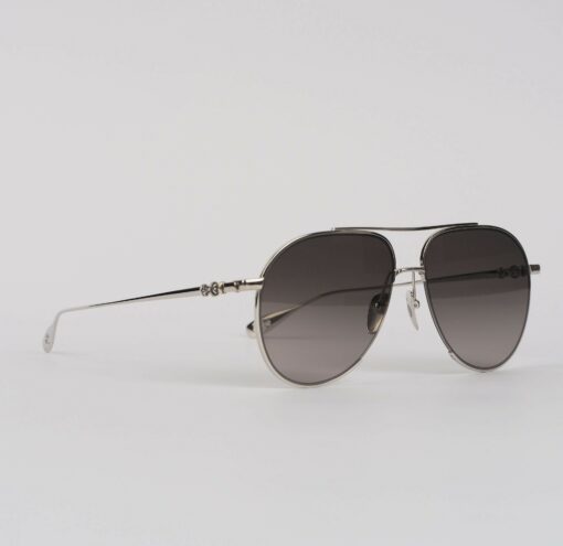 Chrome Hearts Glasses Sunglasses STEPPIN BLU STAINLESS STEELDARK GREY GRADIENTSILVER 2