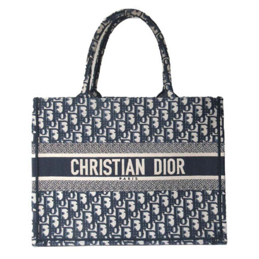 Dior Book Tote Bag in Medium Blue Dior Oblique Embroidery model M1296ZRIW M928 2