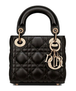 Dior Micro Lady Dior Handbag in Black Cannage Lambskin 1