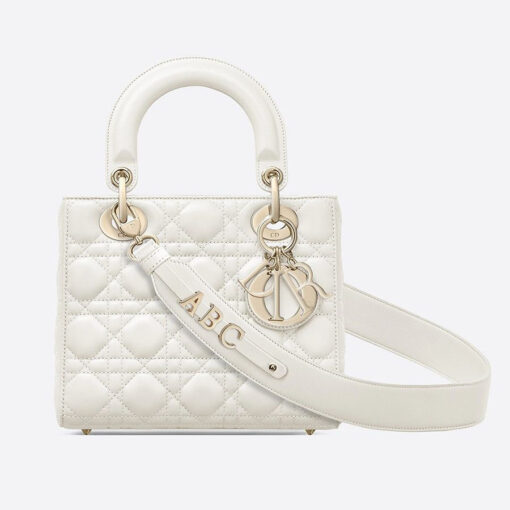 Dior Small Lady Dior My ABCDior Handbag in White color 4